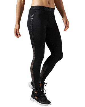 Spodnie Reebok Workout Show Mesh Logo damskie legginsy getry sportowe termoaktywne