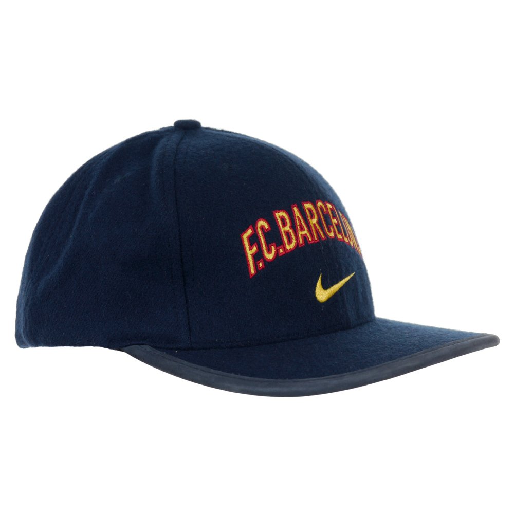 Nike F.C. Barcelona Unisex Baseball Cap Flat Brim Strapback Navy Sports ...