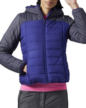 Kurtka Reebok FW Padded Bomber damska pikowana zimowa z kapturem
