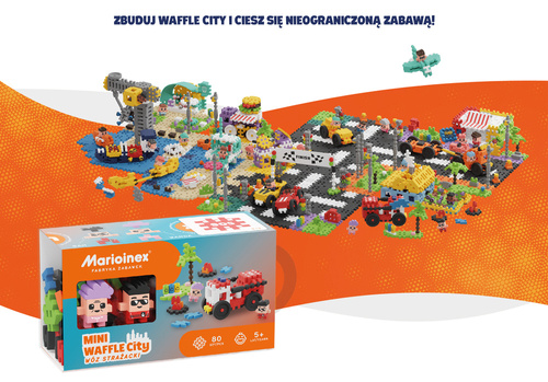 MINI WAFFLE CITY WÓZ STRAŻACKI 80 EL.