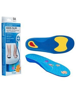 Dynamiczne wkładki ortopedyczne medyczne FootWave Kids Supi dziecięce na koślawość płaskostopie