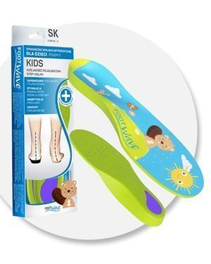 Dynamiczne wkładki ortopedyczne medyczne FootWave Kids dziecięce na koślawość fizjologiczną