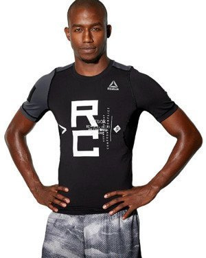 Koszulka Reebok Combat SS Rash Guard męska kompresyjna sportowa termoaktywna