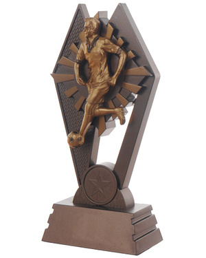 Statuetka figurka Victoria Sport RP3012 piłkarz piłka nożna odlewana z podstawą