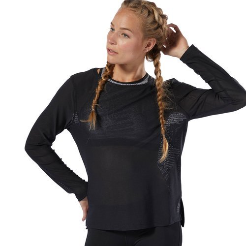 Koszulka z długim rękawem Reebok CrossFit Jacquard damska sportowa bluzka termoaktywna