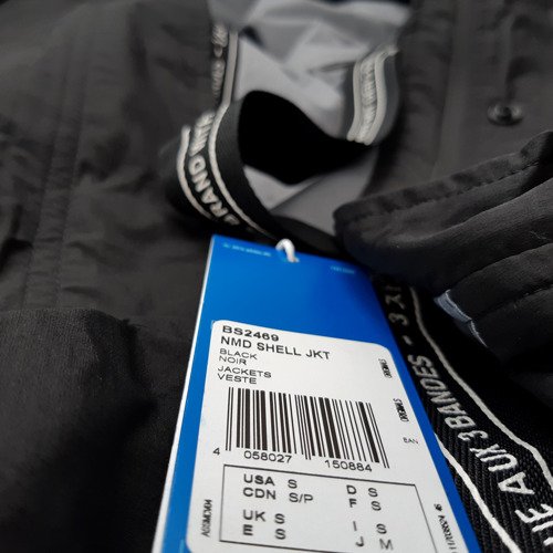 Kurtka Adidas Originals NMD Shell męska sportowa przeciwdeszczowa z kapturem plecak